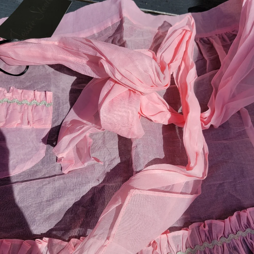Jessie Steele Limited Edition Fancy Apron ~ NWT ~ Pretty Pink ~ OSFM ~ MCM Vibe